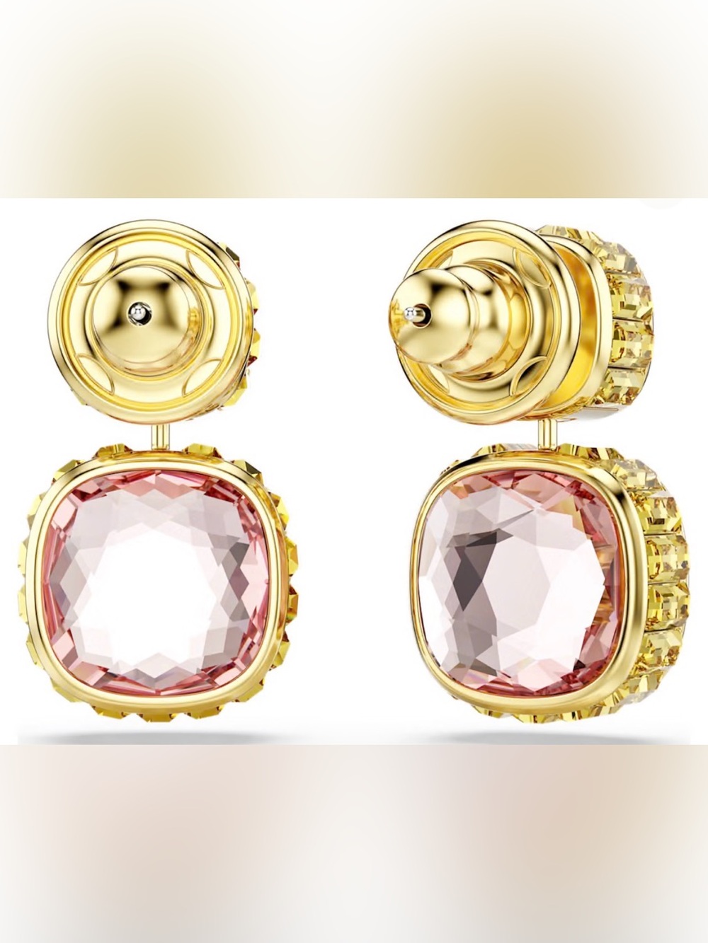 Swarovski Chroma reversible crystal earrings BNIB so versatile swan logo & tags - Picture 3 of 11